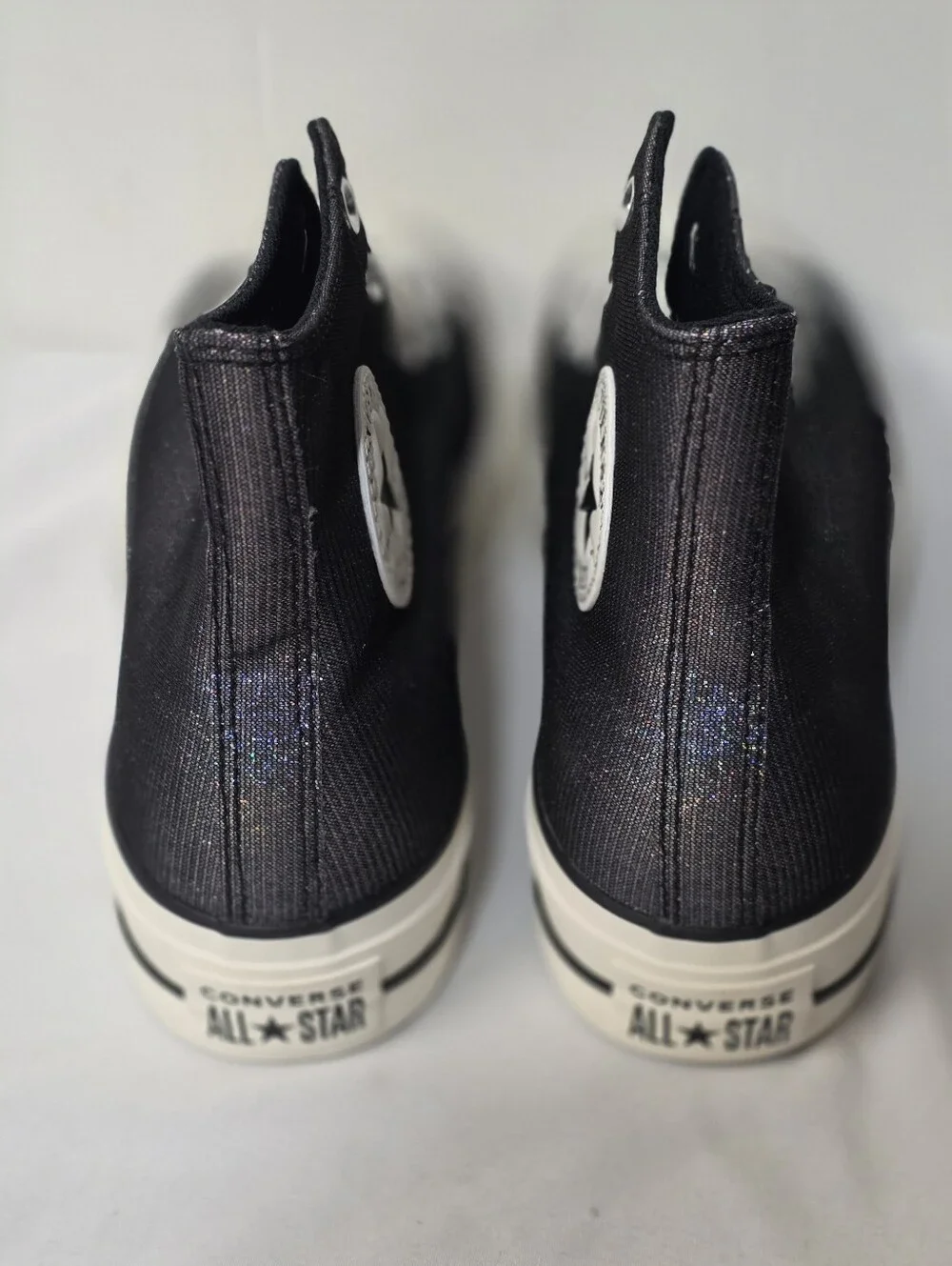Converse Chuck Taylor All-Star Platform Lift Lace-Up Sparkle High Top Sneakers - Picture 7 of 11